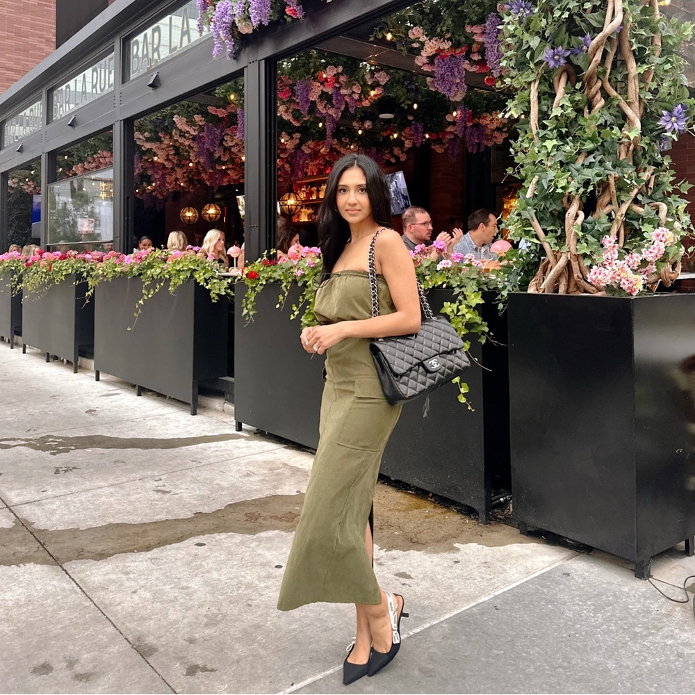 Olive Green Midi Dress